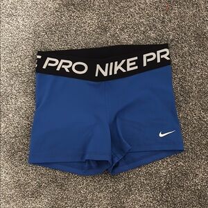 Nike Pro Blue Athletic Shorts